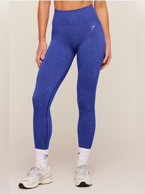 Gymshark High-Rise Seamless Leggings in Cobalt Blue